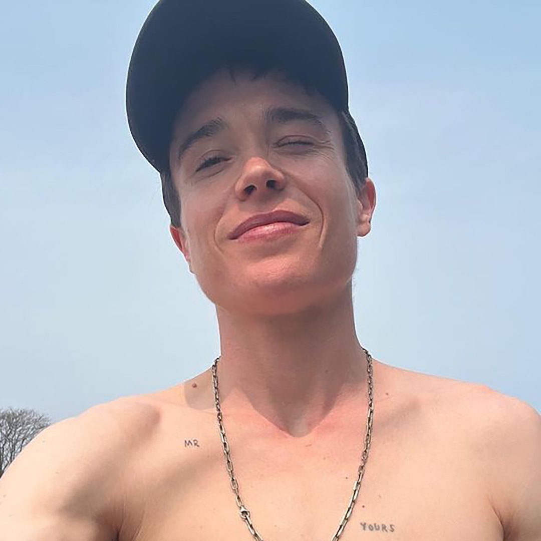 Elliot Page Shares Shirtless Selfie While Reflecting on Dysphoria Journey – E! Online